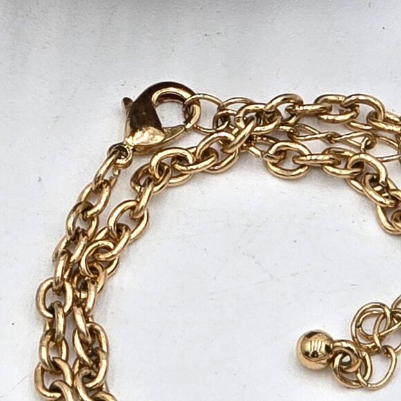 Vintage Charming Charlie Enamel Owl Pendant Necklace Turquoise Gold-Tone Chain - Picture 5 of 8